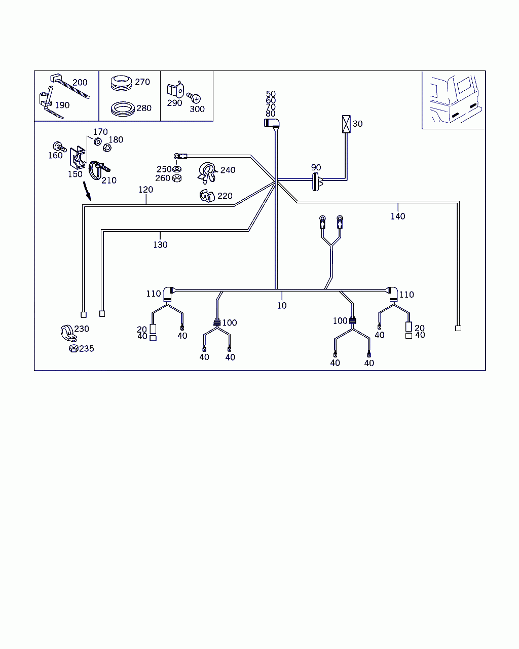 GROMMET, <span>A 460 997 52 81, Main Group: Electrical Equipment And Instruments, Diagram: TAIL LAMP CABLE HARNESS, Location Of Picture: 270