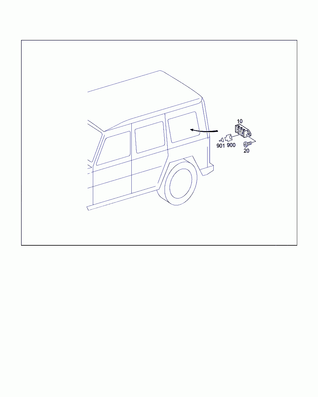 PLUG HOUSING, <span>A 001 545 84 28, Main Group: Electrical Equipment And Instruments, Diagram: ELECTRICAL PARTS USED FOR REAR PANEL DOOR, Location Of Picture: 900