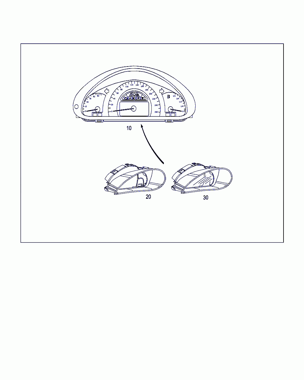 INSTRUMENT CLUSTER, <span>A 203 540 64 11, Main Group: Electrical Equipment And Instruments, Diagram: INSTRUMENT CLUSTER, Location Of Picture: 10