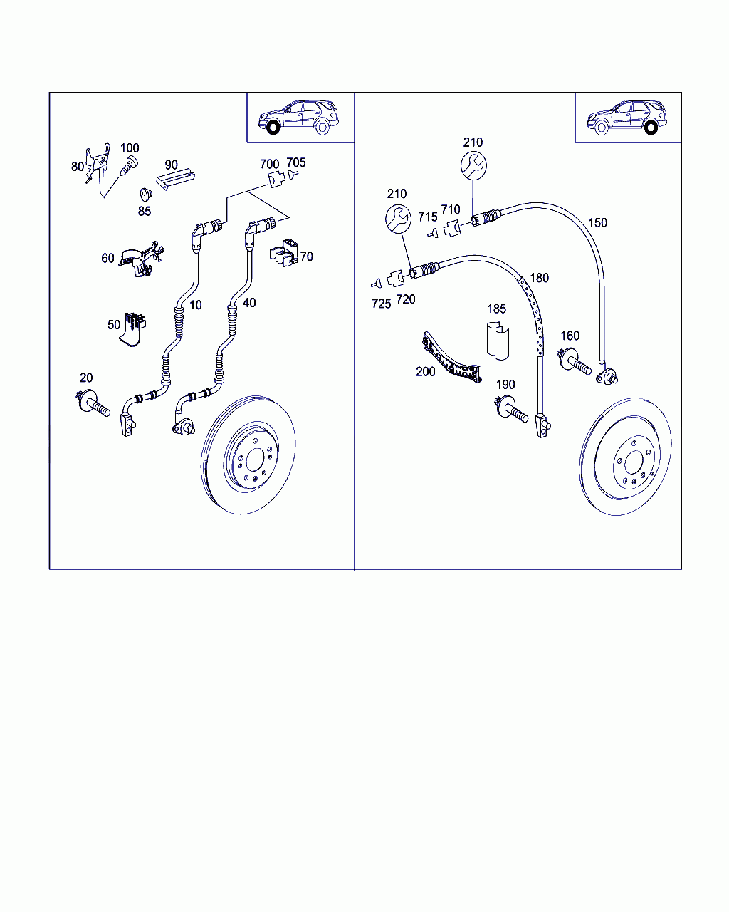 BRACKET, <span>A 164 545 33 40, Main Group: Electrical Equipment And Instruments, Diagram: BRAKE PAD WEAR INDICATOR AND SPEED SENSOR,FRONT AND REAR AXLE, Location Of Picture: 80