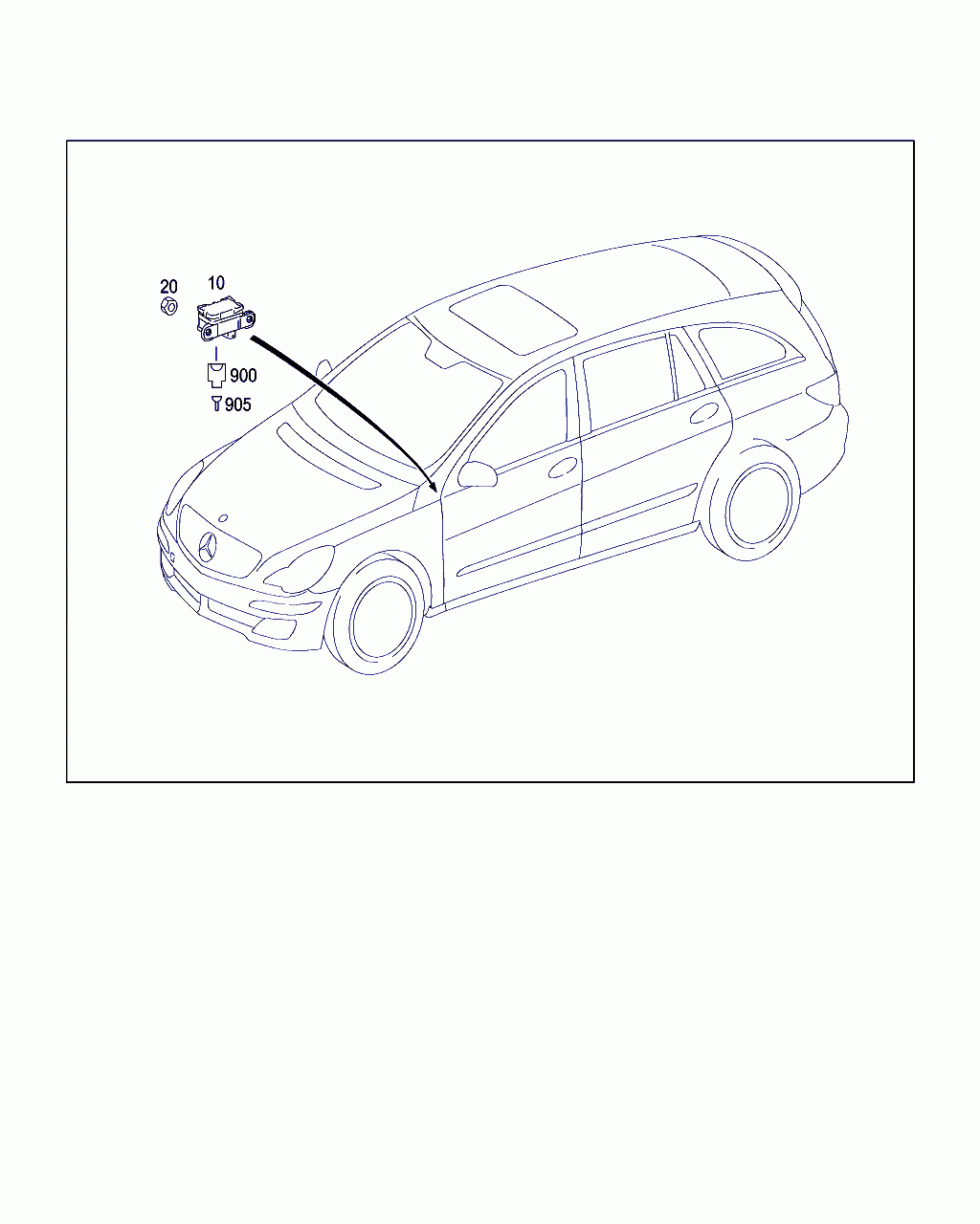 SENSOR CLUSTER, <span>A 004 542 38 18, Main Group: Electrical Equipment And Instruments, Diagram: ELECTRONIC STABILITY PROGRAM (ESP), Location Of Picture: 10