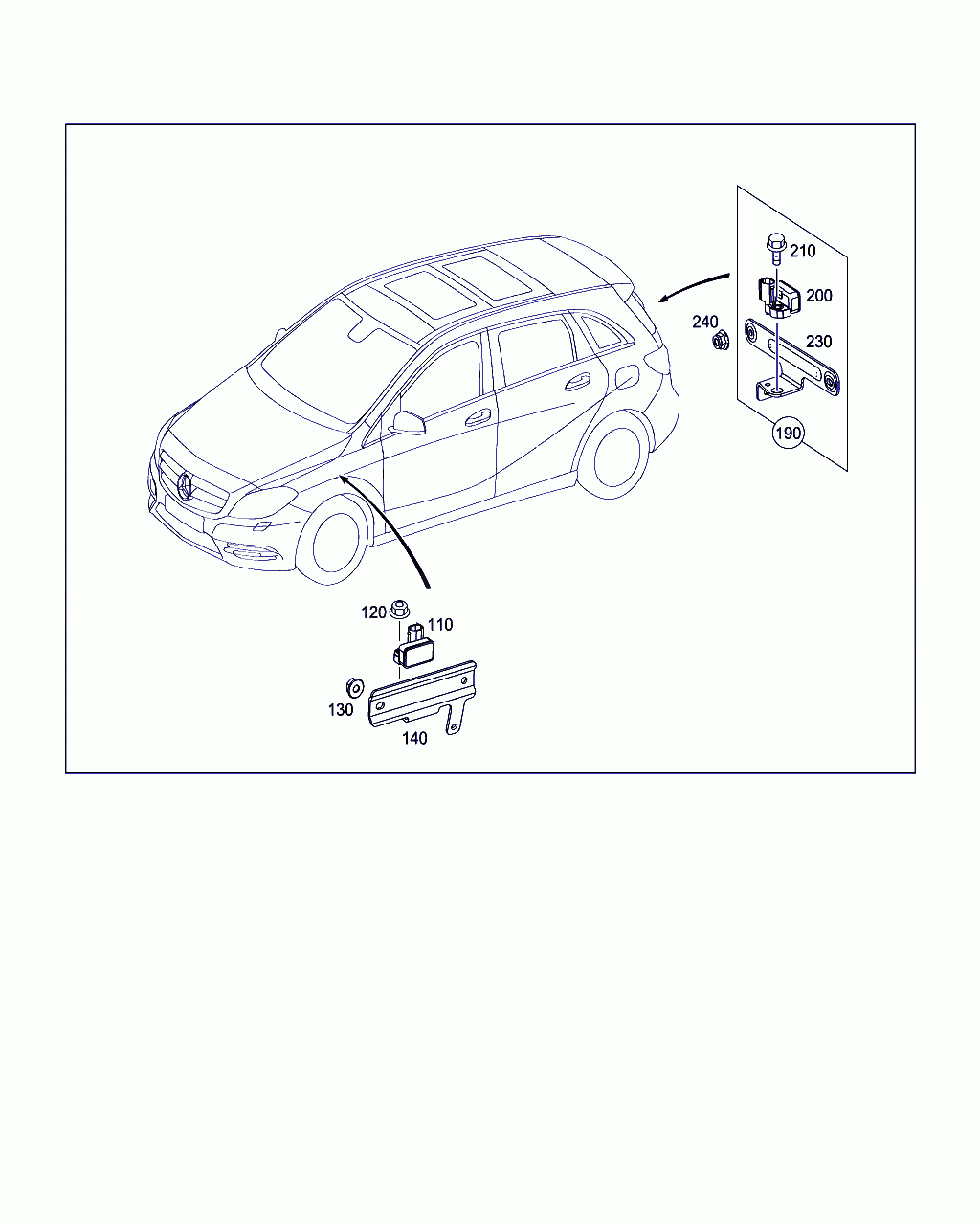 BRACKET, <span>A 246 326 06 40, Main Group: Electrical Equipment And Instruments, Diagram: ELECTRIC PARTS FOR CHASSIS ADJUSTMENT, Location Of Picture: 230