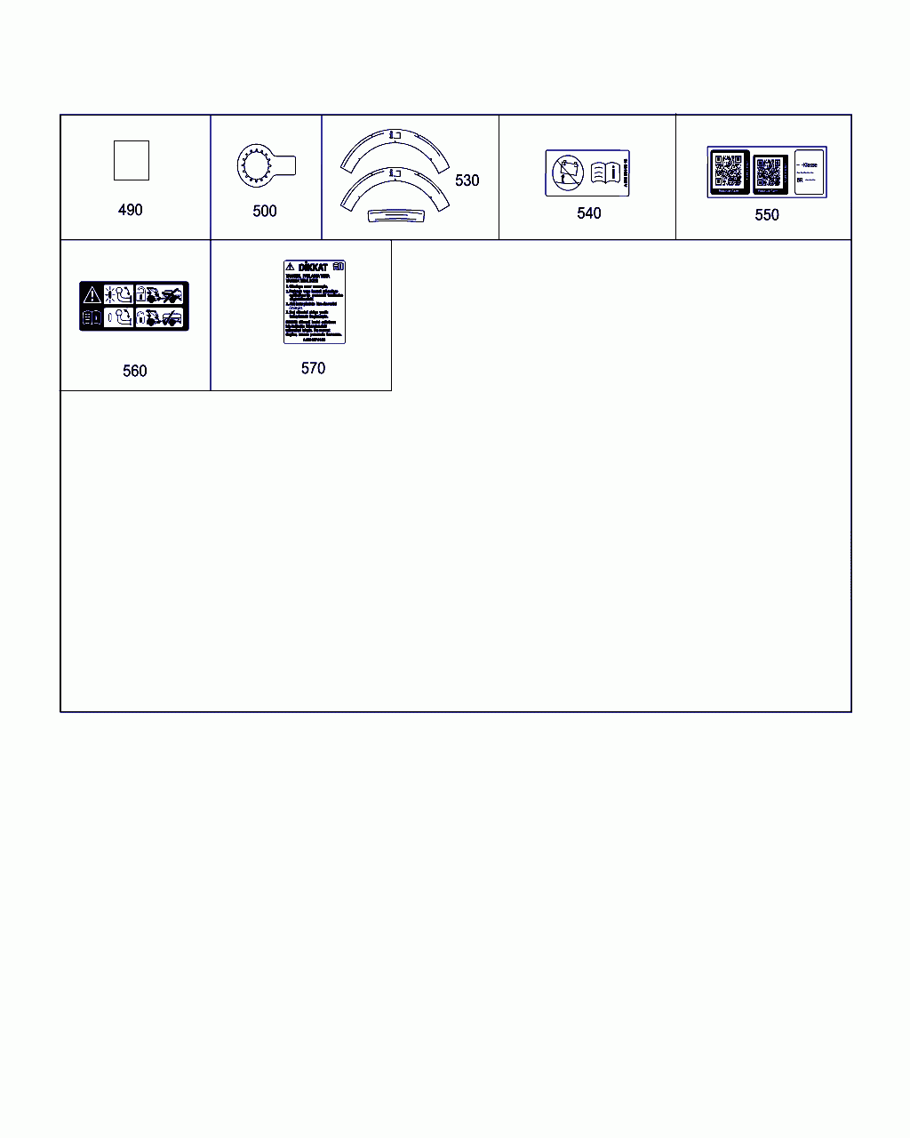 INFORMATION LABEL, <span>A 205 584 77 01, Main Group: Tools And Accessories, Diagram: TYPE PLATE,GUIDE SIGNS, Location Of Picture: 550