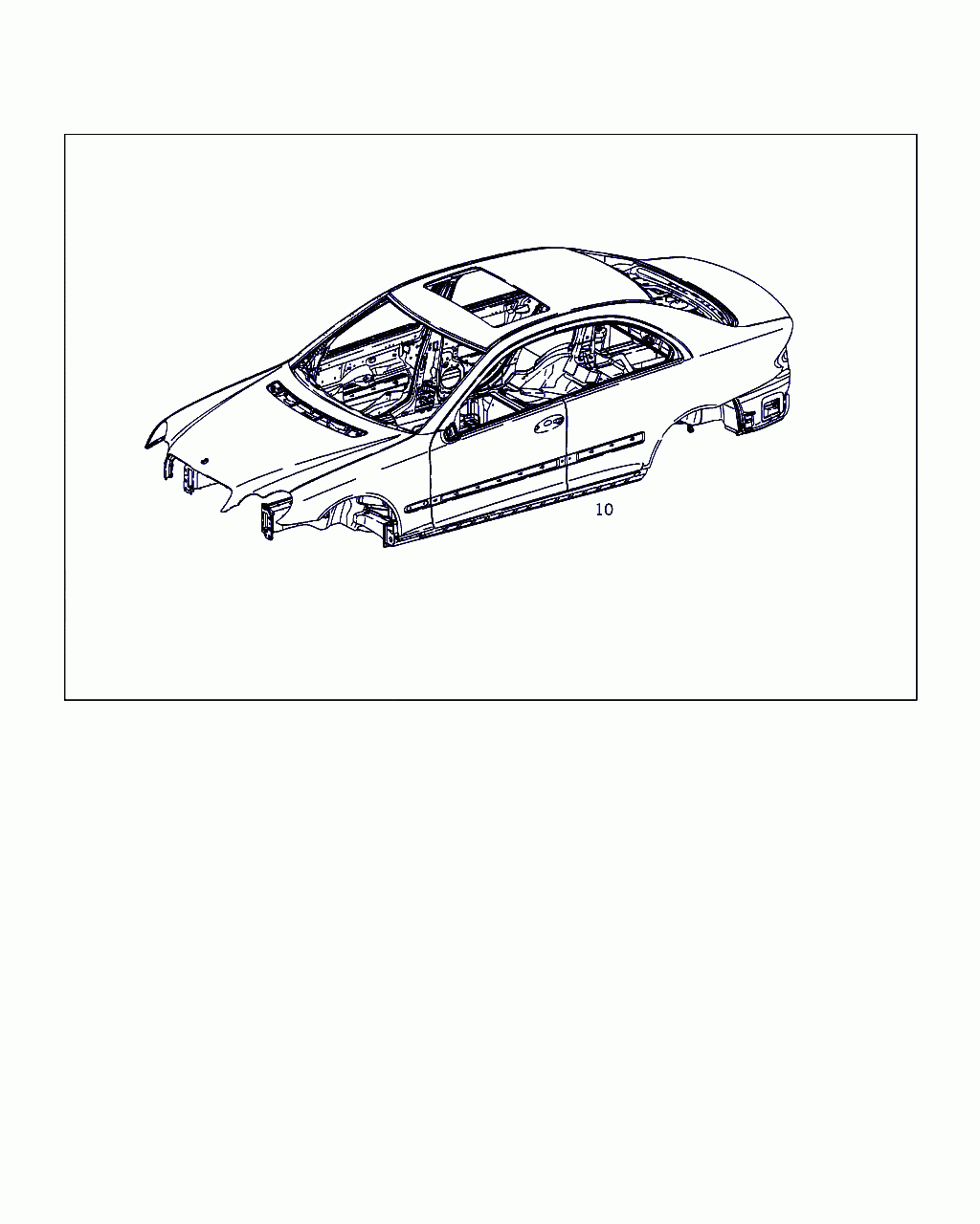 BODY SHELL, <span>A 209 600 38 05, Main Group: Shell, Diagram: SHELL, Location Of Picture: 10