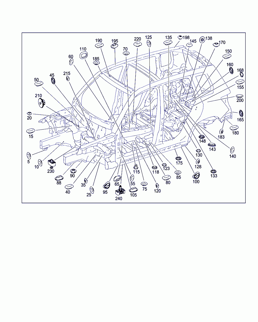 STOP PLUG, <span>A 001 998 71 50, Main Group: Shell, Diagram: EXPANSION PLUGS,GROMMETS, Location Of Picture: 195