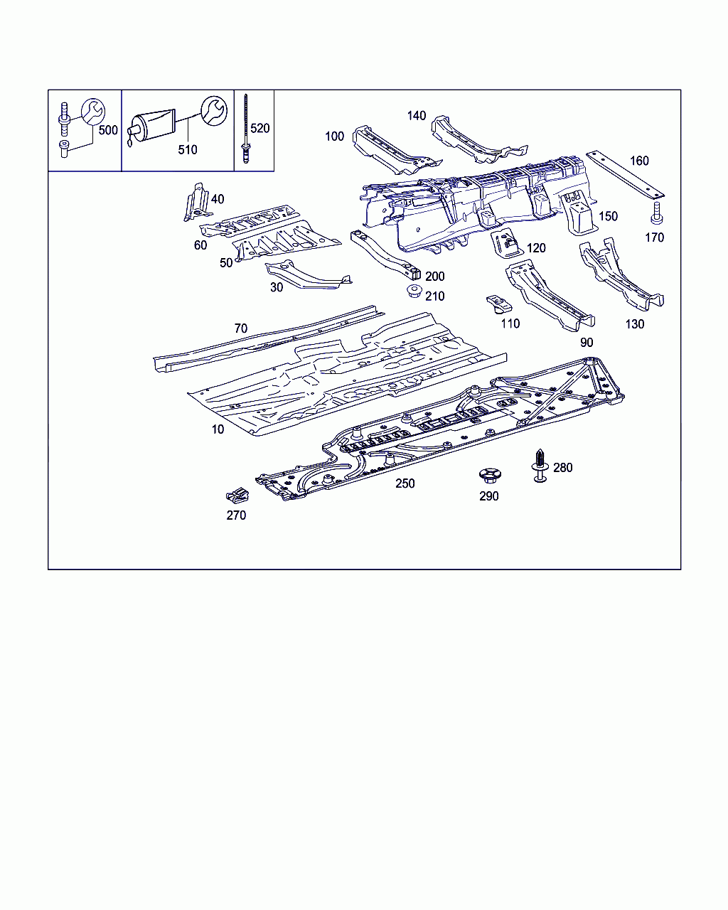 REINFORCEMENT, <span>A 221 610 09 25, Main Group: Substructure, Diagram: FRONT FLOOR, Location Of Picture: 200