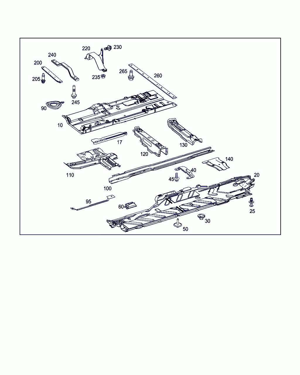 CROSSMEMBER DRIVER SEAT, <span>A 213 610 41 02, Main Group: Substructure, Diagram: FRONT FLOOR, Location Of Picture: 120