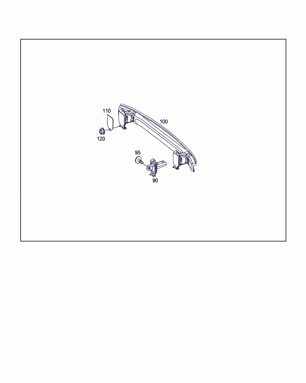 REAR CROSS MEMBER, <span>A 253 610 88 00, Main Group: Substructure, Diagram: REAR END FLOOR, Location Of Picture: 100
