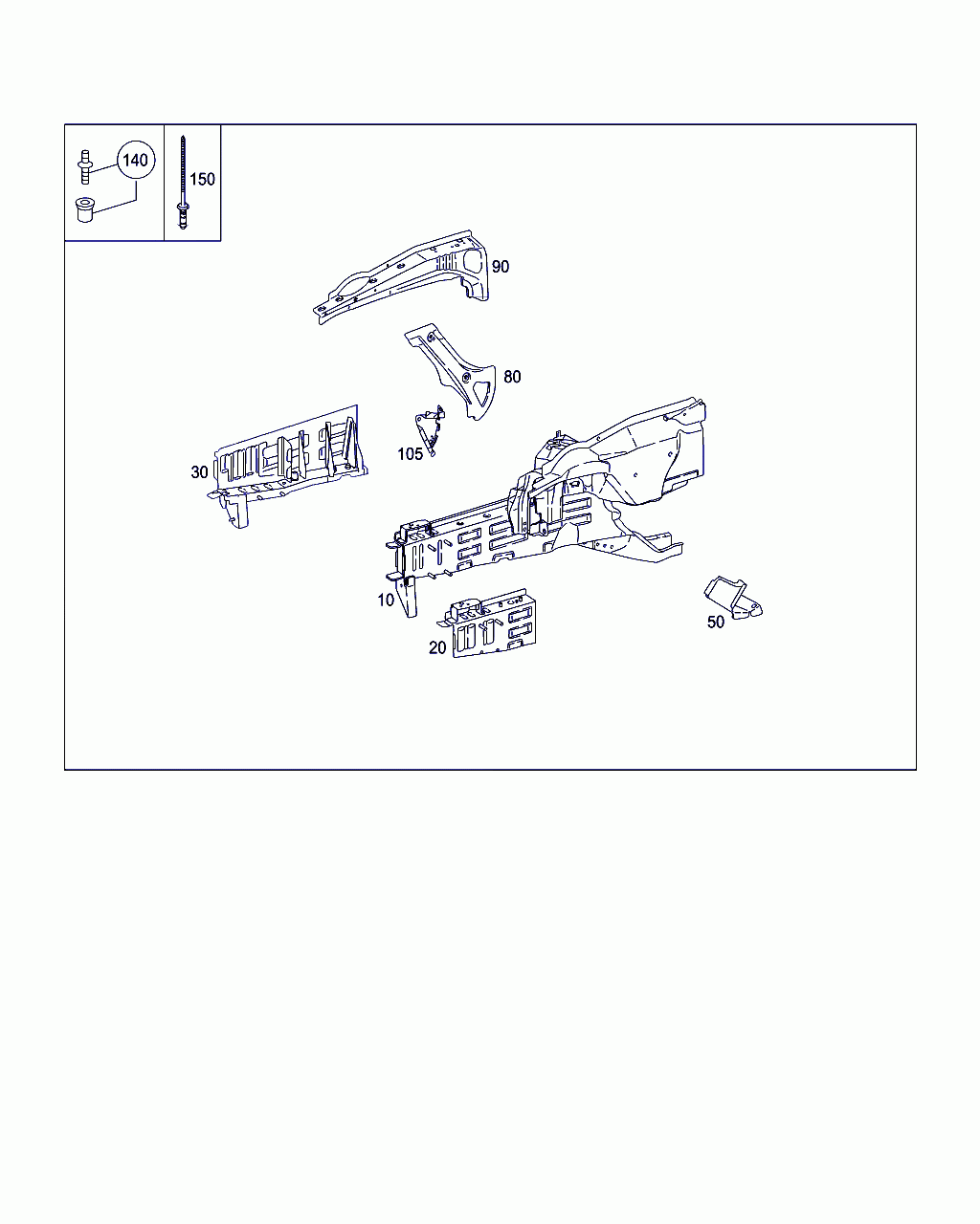 STRUT, <span>A 171 626 10 83, Main Group: Front End, Front Wall, Diagram: WHEELHOUSE, Location Of Picture: 105