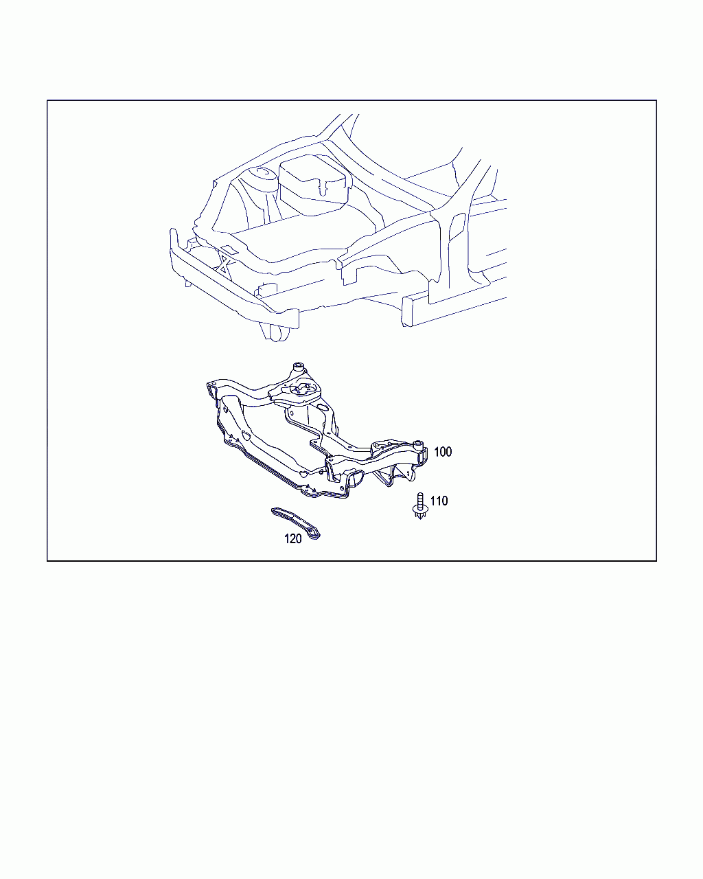 INTEGRAL CARRIER, <span>A 171 620 01 87, Main Group: Front End, Front Wall, Diagram: WHEELHOUSE, Location Of Picture: 100