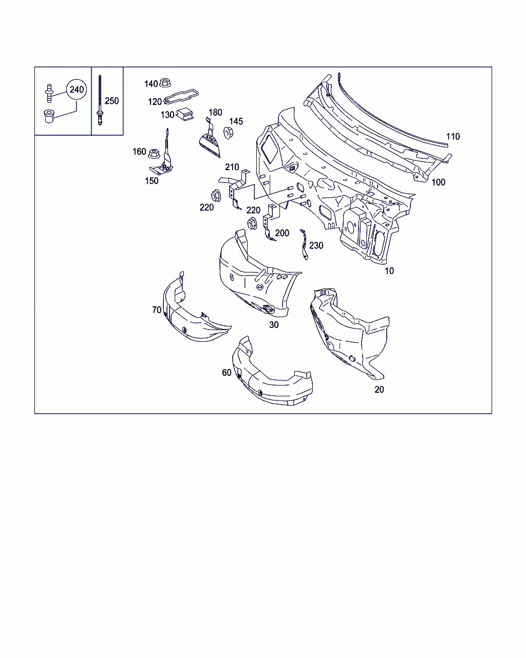 BRACKET, <span>A 171 620 29 14, Main Group: Front End, Front Wall, Diagram: FIRE WALL AND CONNECTION PARTS, Location Of Picture: 230