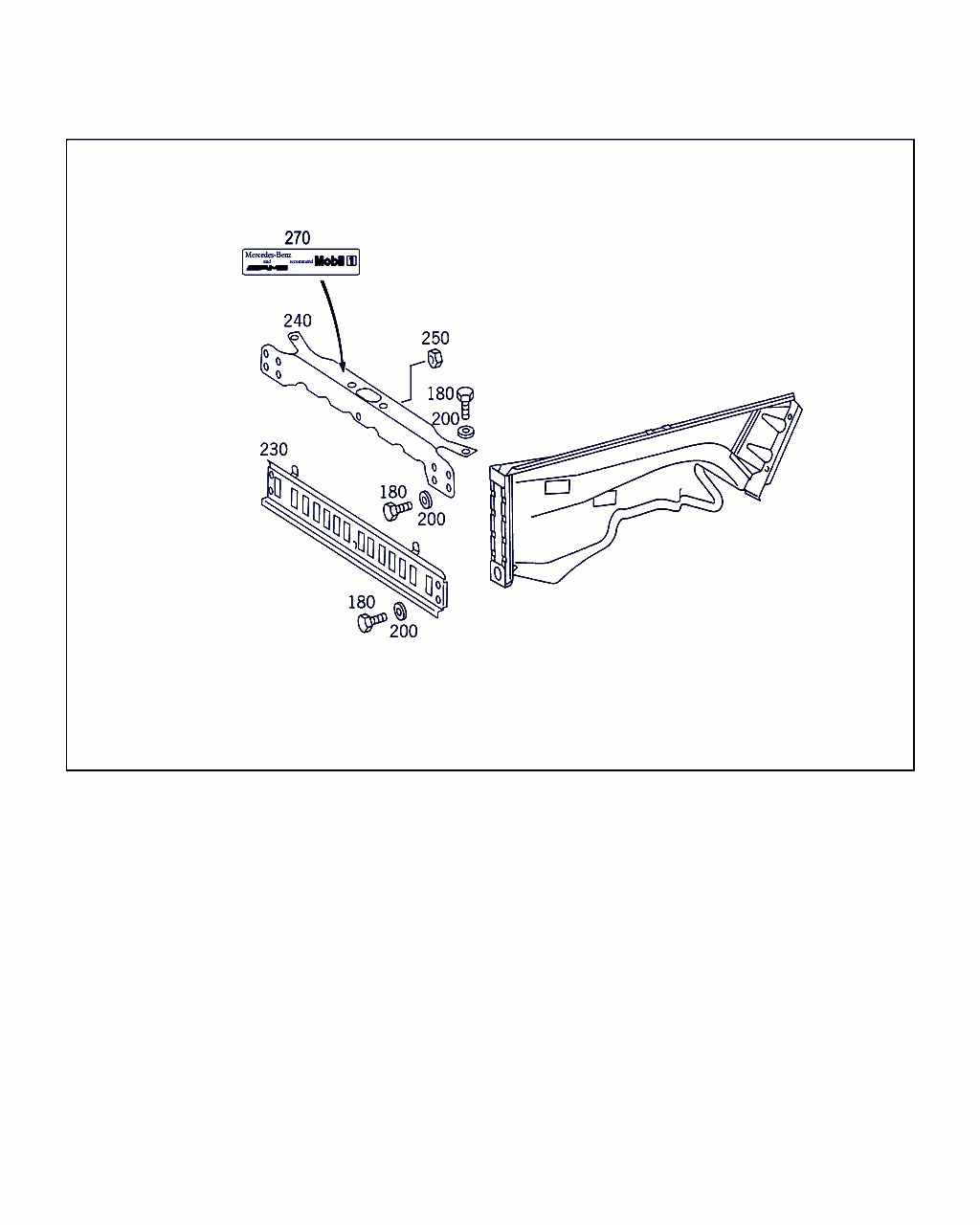 SUPPORT, <span>A 463 620 00 86, Main Group: Cowl,front Panel, Diagram: FRONT STIFFENING AND RADIATOR SUPPORT, Location Of Picture: 240