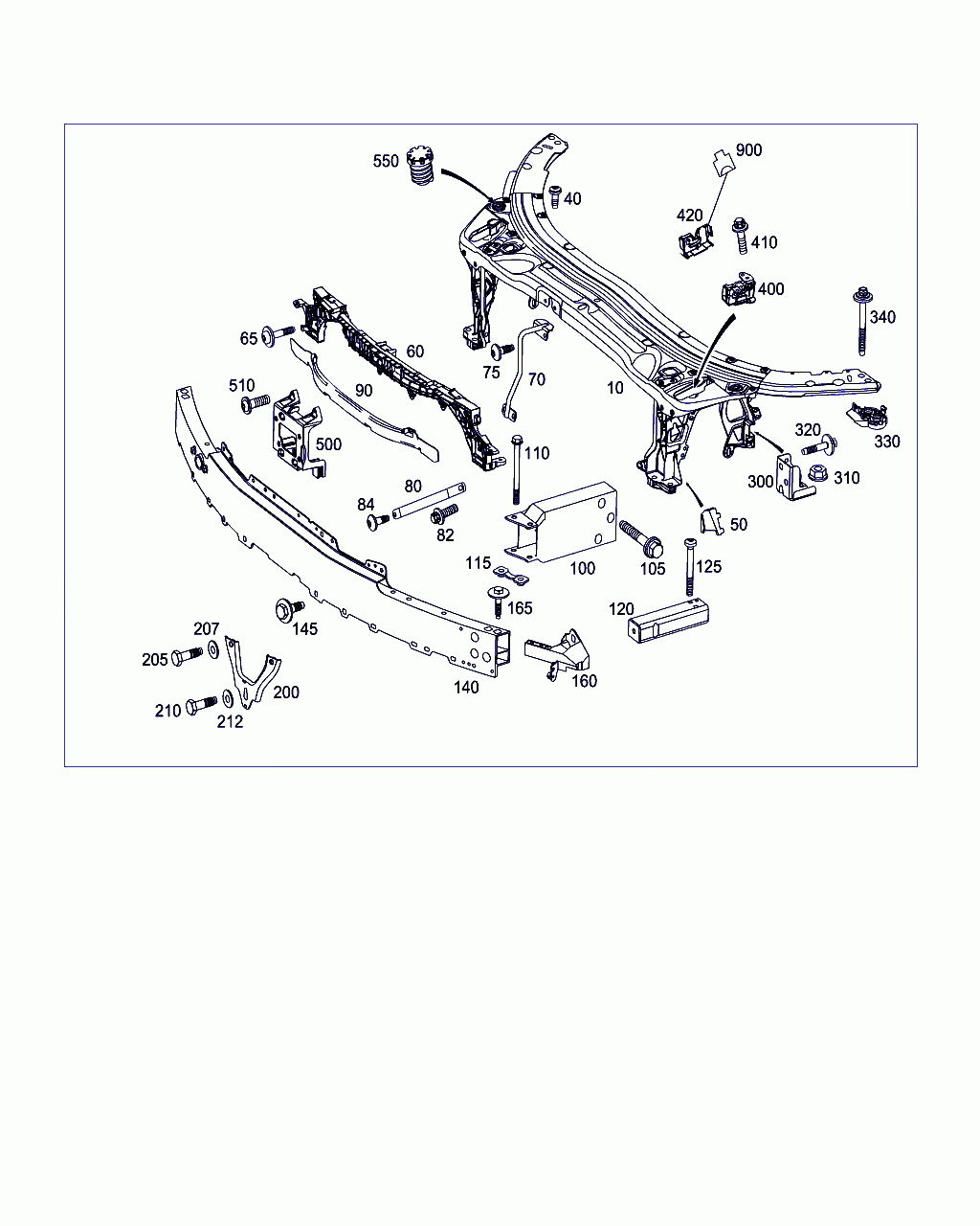 CROSS MEMBER, <span>A 205 620 17 34, Main Group: Front End, Front Wall, Diagram: FRONT STIFFENING AND RADIATOR SUPPORT, Location Of Picture: 10