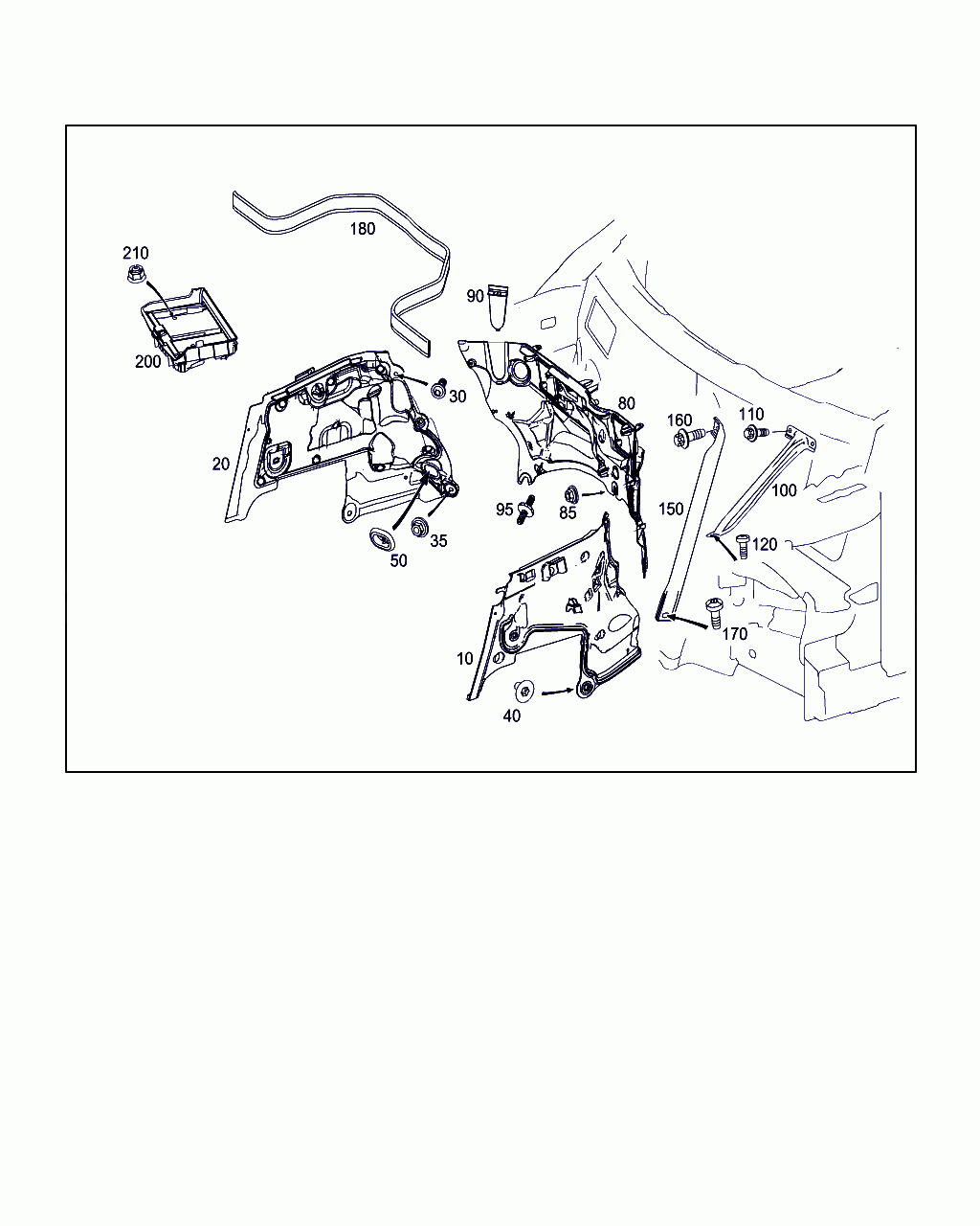 THR.ROLL.FILL.HD SCREW, <span>A 001 990 02 11, Main Group: Front End, Front Wall, Diagram: ENGINE COMPARTMENT PARTITION PANEL, WHEELHOUSE ATTACHMENT PARTS, Location Of Picture: 120