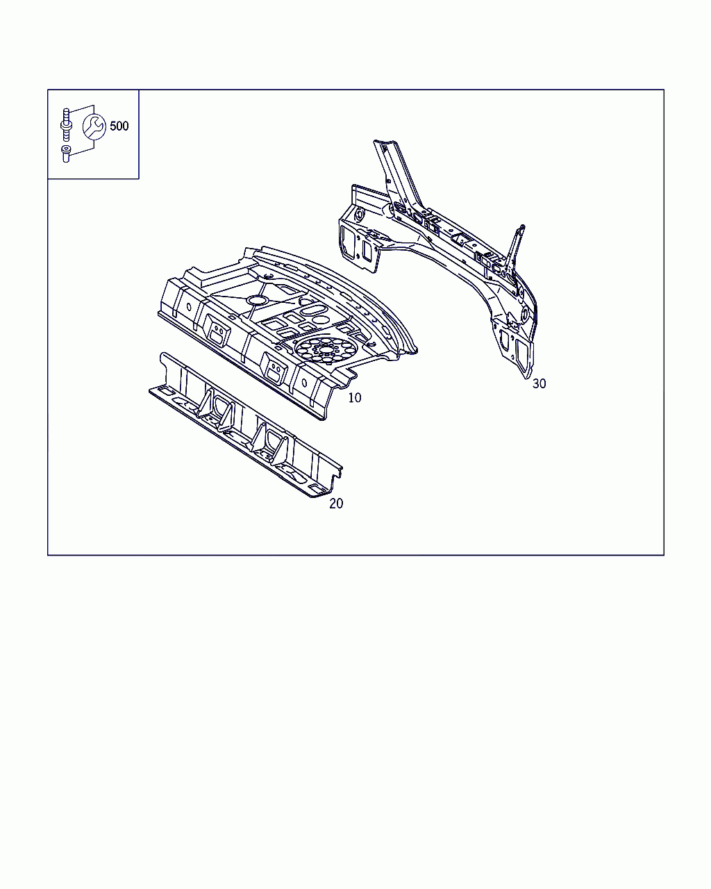 REAR PANEL, <span>A 209 640 06 60, Main Group: Rear End, Diagram: REAR END, Location Of Picture: 10
