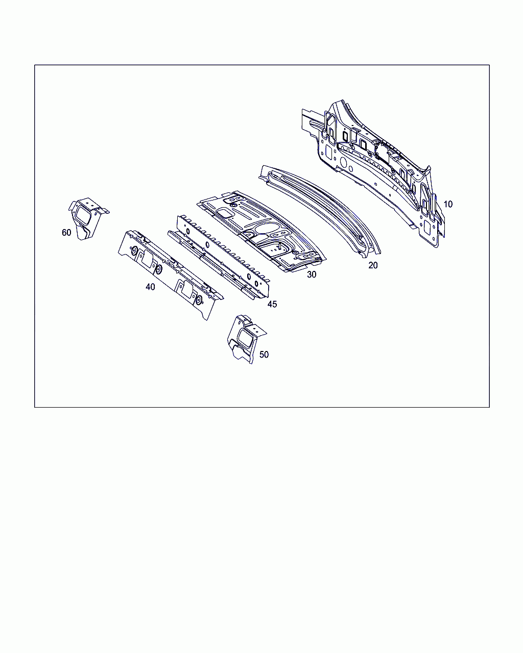 REAR APRON, <span>A 205 640 40 00, Main Group: Rear End, Diagram: REAR END, Location Of Picture: 10
