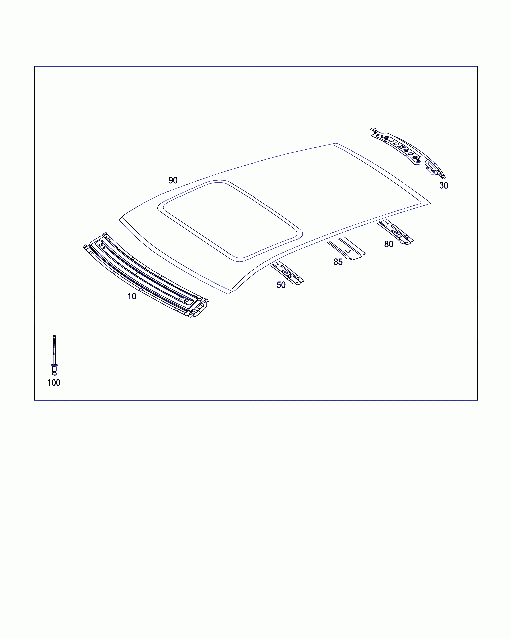 REINFORCEMENT, <span>A 164 650 05 16, Main Group: Roof, Diagram: ROOF, Location Of Picture: 80