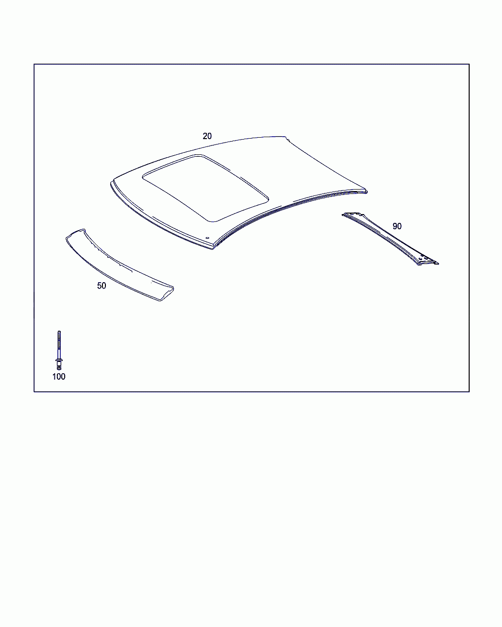ROOF RAIL, <span>A 216 650 06 01, Main Group: Roof, Diagram: ROOF, Location Of Picture: 90