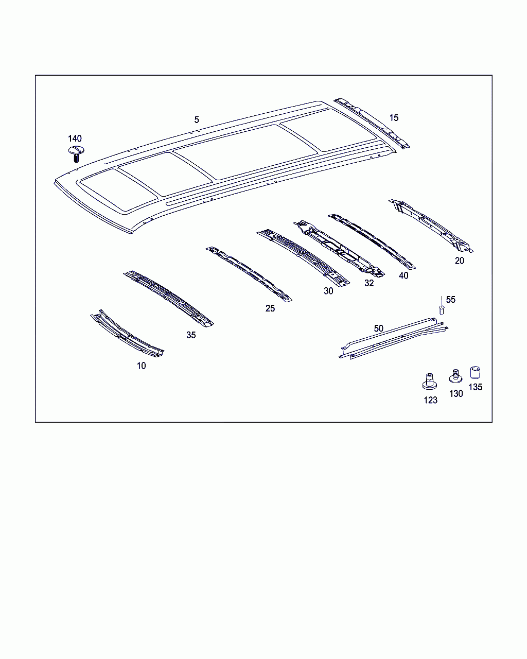 PANELLING, <span>A 639 657 30 09, Main Group: Roof, Diagram: LOW ROOF, Location Of Picture: 15