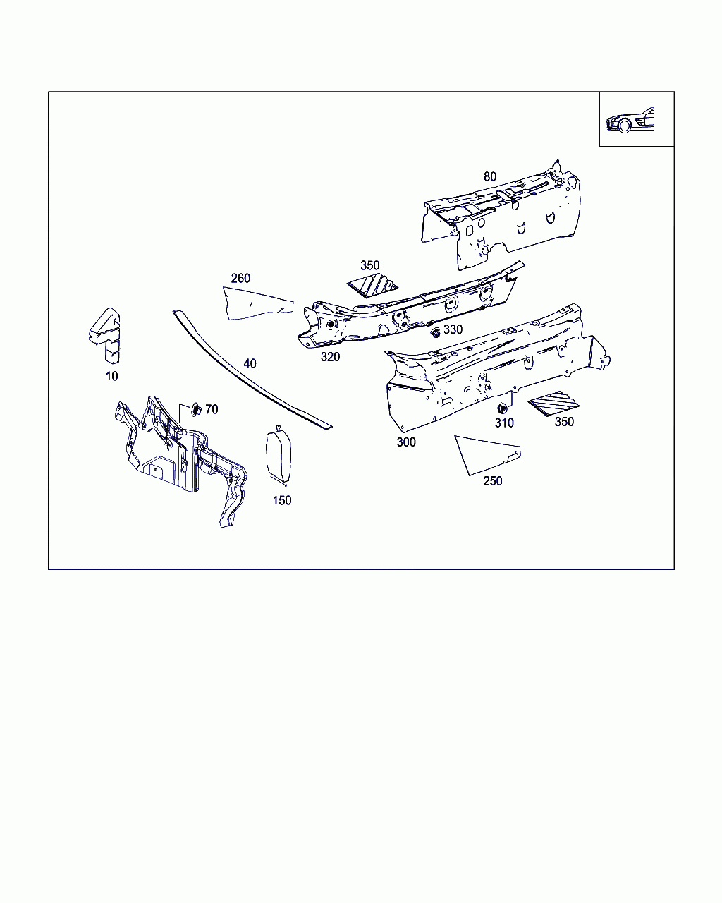 SUBSTRUCTURE INSULATION, <span>A 197 682 05 06, Main Group: Panelling, Diagram: INSULATION IN PASSENGER COMPARTMENT, Location Of Picture: 80