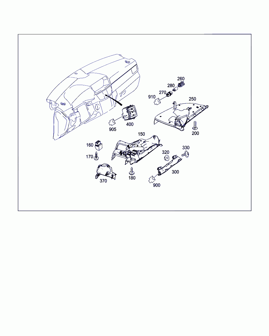ANALOG CLOCK, <span>A 212 827 00 70, Main Group: Panelling, Diagram: DETACHABLE COMPONENTS,INSTRUMENT PANEL, Location Of Picture: 400