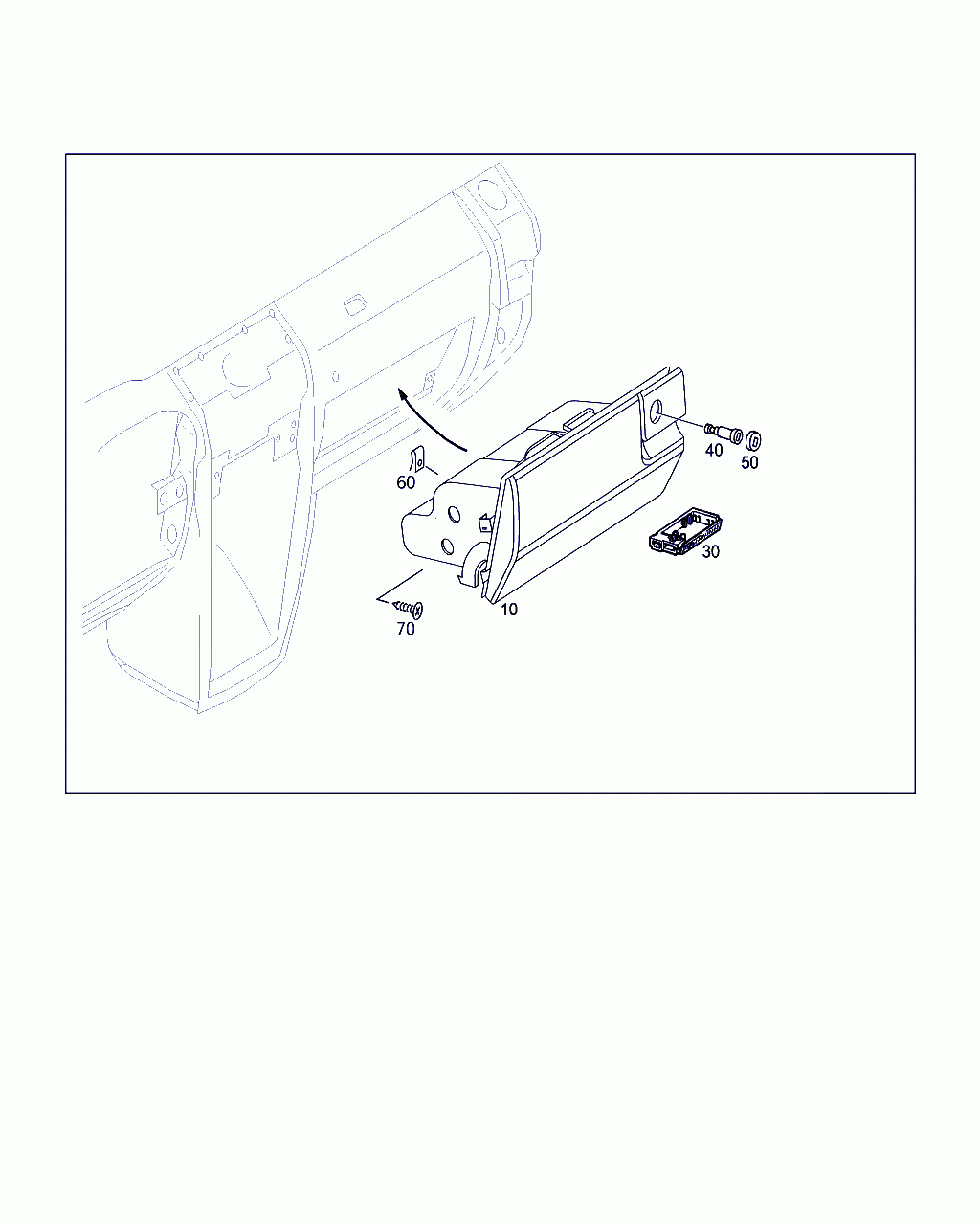 GLOVE COMPARTMENT LID, <span>A 463 680 04 98, Main Group: Panelling And Lining, Diagram: GLOVE COMPARTMENT, Location Of Picture: -----