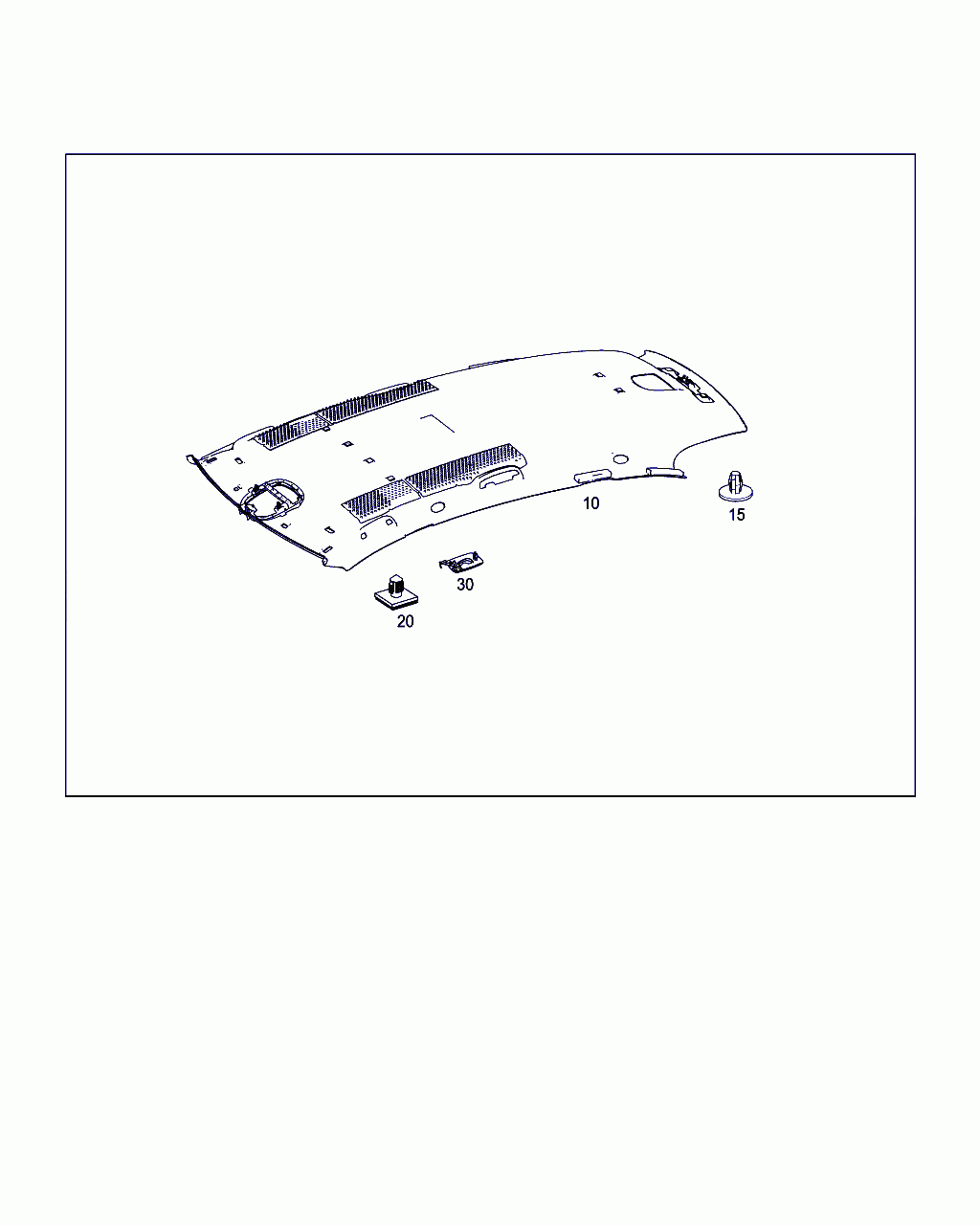 HEADLINER, <span>A 251 690 05 50, Main Group: Panelling And Lining, Diagram: HEADLINER, Location Of Picture: 10