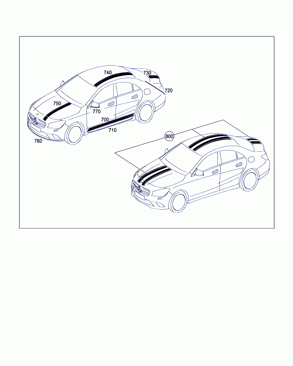 TRIM STRIP, <span>A 117 987 10 00, Main Group: Panelling And Lining, Diagram: OUTSIDE ATTACHMENT PARTS, Location Of Picture: 730