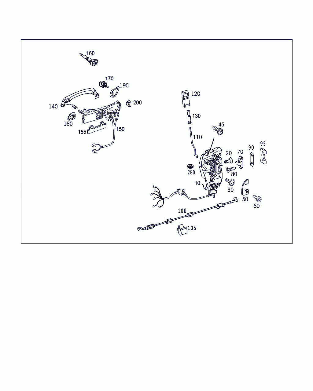 LOCK, <span>A 220 720 29 35, Main Group: Front Doors, Diagram: CLOSING SYSTEM, Location Of Picture: 10