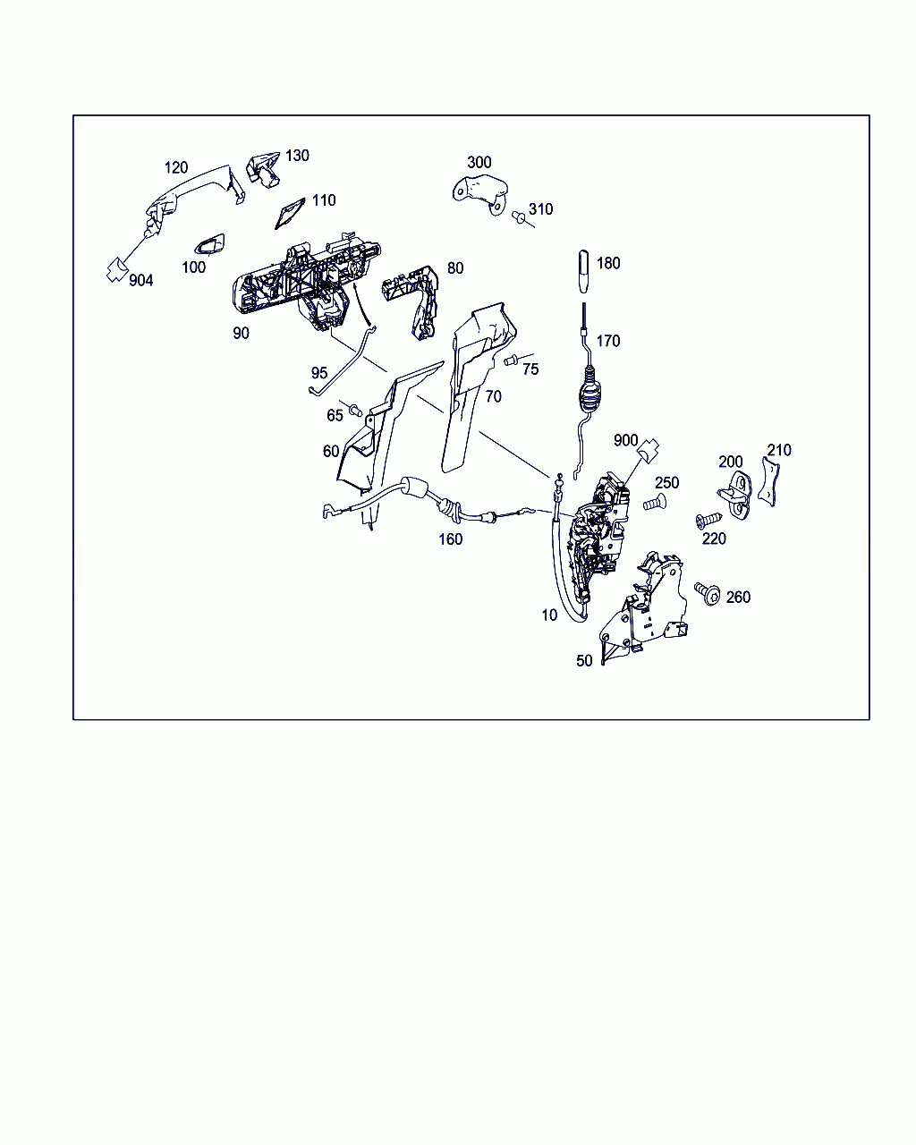 COVER, <span>A 204 723 02 08, Main Group: Front Doors, Diagram: CLOSING SYSTEM, Location Of Picture: 50