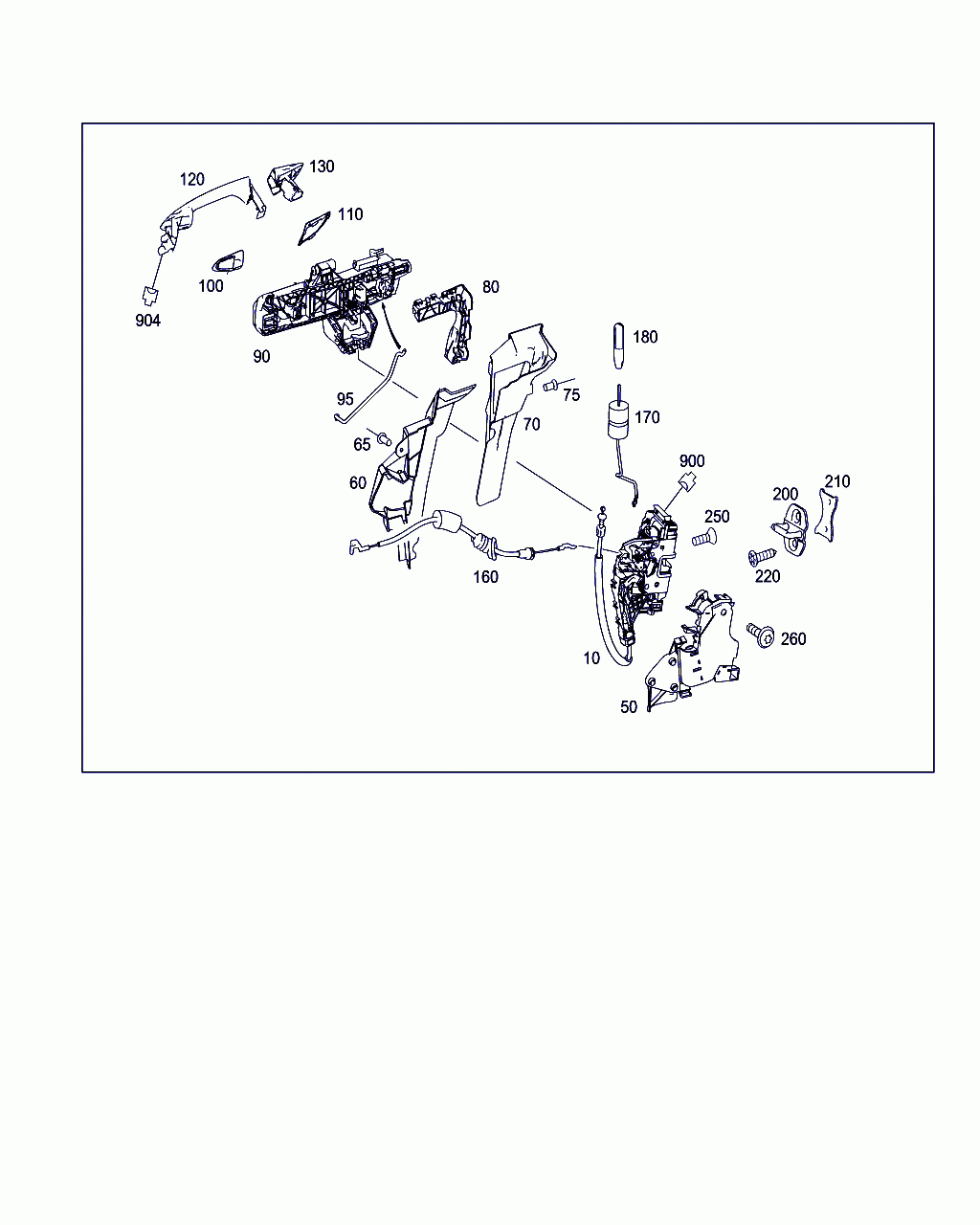 BRACKET, <span>A 204 723 06 14, Main Group: Front Doors, Diagram: CLOSING SYSTEM, Location Of Picture: 80