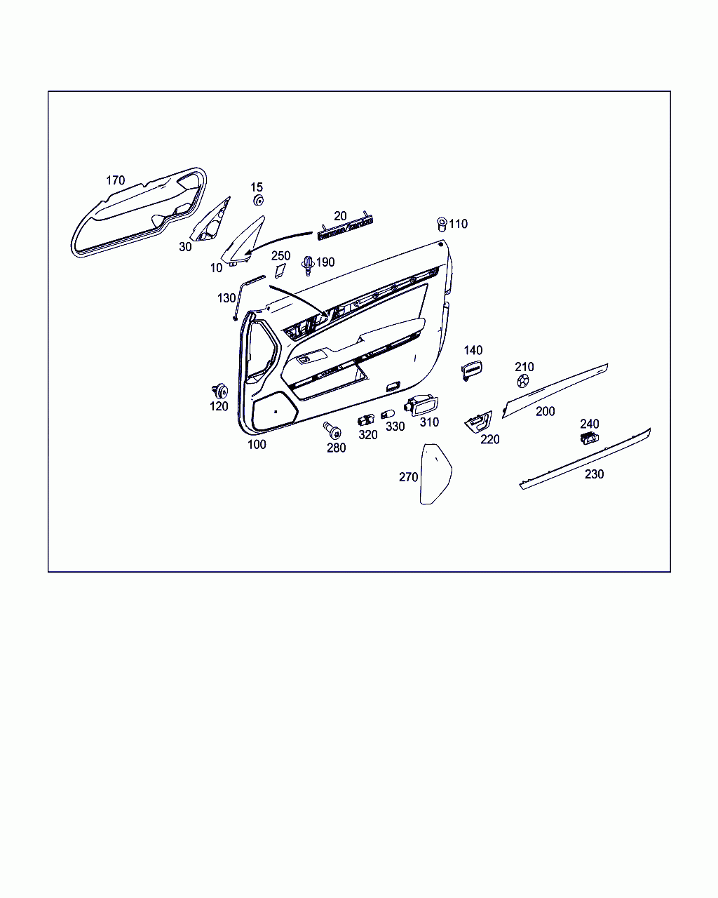 TRIM RING, <span>A 207 766 00 25, Main Group: Front Doors, Diagram: DOOR PANELLING, Location Of Picture: 110