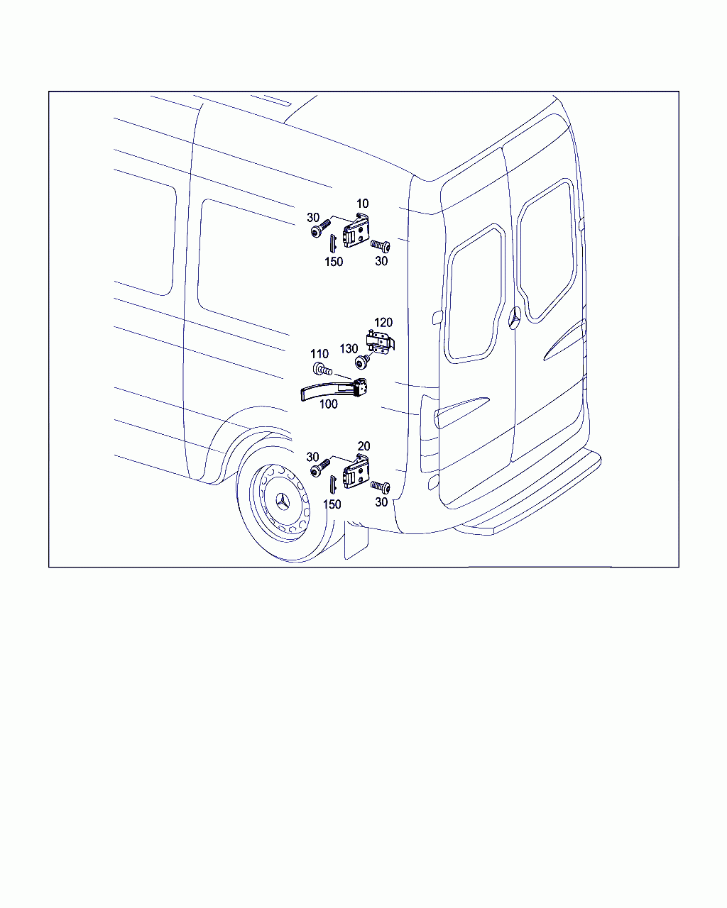 HINGE, <span>A 906 740 05 37, Main Group: Rear Panel Doors, Diagram: HINGES AND DOOR ARRESTER, Location Of Picture: 10