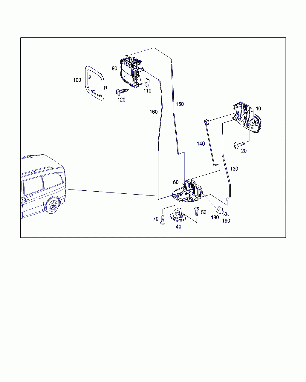 LOCK, <span>A 639 740 15 35, Main Group: Rear Panel Doors, Diagram: TAILGATE LOCKING SYSTEM, Location Of Picture: 60