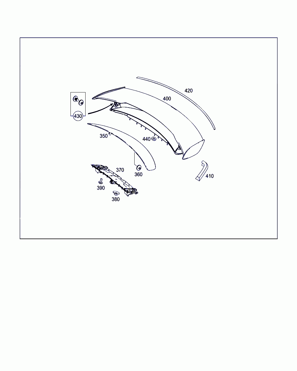 TS RR SPOILER ATTACHMENT, <span>A 197 793 05 88, Main Group: Rear Lid, Diagram: REAR LID, Location Of Picture: 430