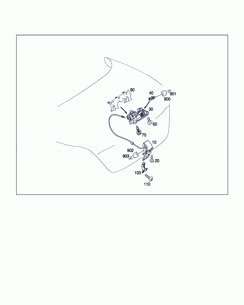 COVER, <span>A 171 757 00 08, Main Group: Rear Lid, Diagram: REAR LID LATCH-TYPE LOCK, REAR LID ATTACHMENT PARTS, Location Of Picture: 80