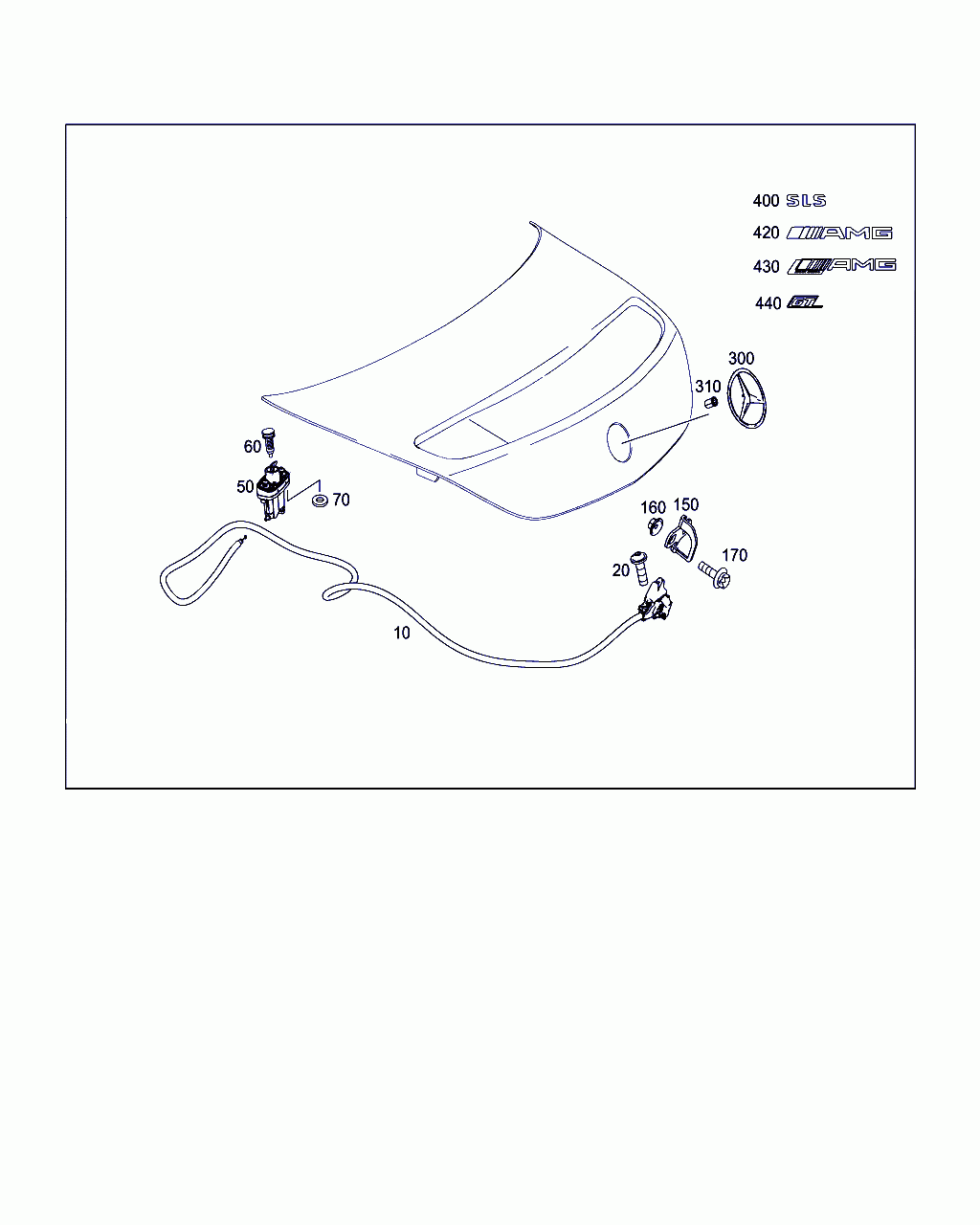 TS MODEL PLATE, <span>A 197 817 00 14, Main Group: Rear Lid, Diagram: REAR LID LATCH-TYPE LOCK, REAR LID ATTACHMENT PARTS, Location Of Picture: 400