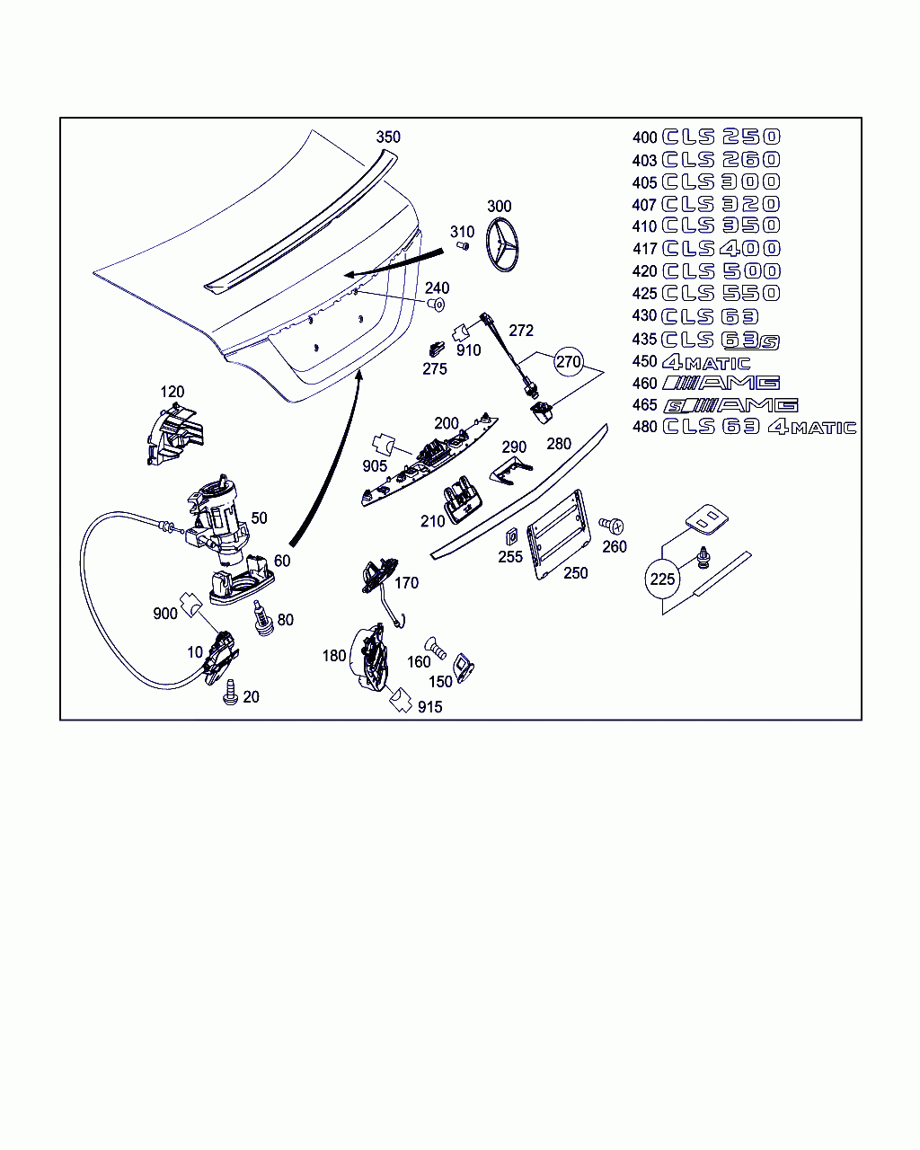 TYPE DESIGNATION, <span>A 220 817 10 15, Main Group: Rear Lid, Diagram: REAR LID LATCH-TYPE LOCK, REAR LID ATTACHMENT PARTS, Location Of Picture: 450