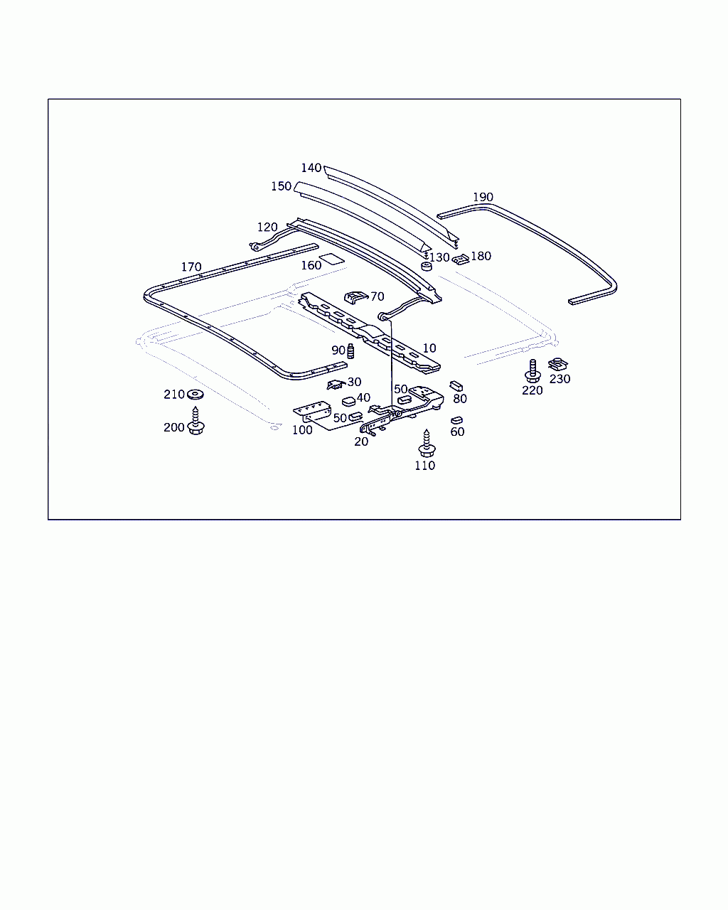 PAD, <span>A 140 682 01 97, Main Group: Sliding Roof, Diagram: SLIDING/LIFTING ROOF TRANSPORT BRIDGE, Location Of Picture: 190