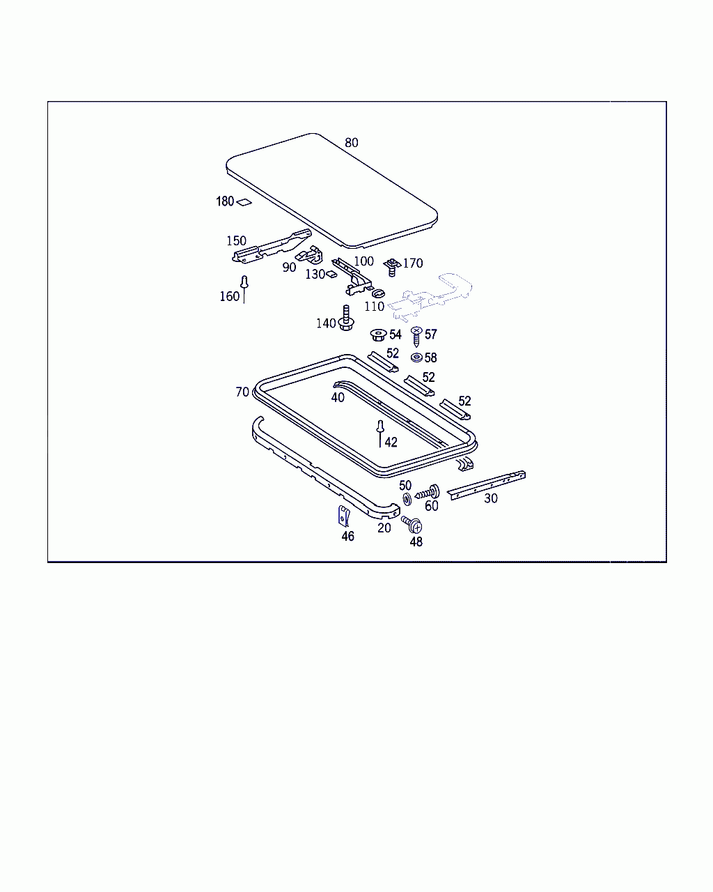 PAD, <span>A 115 784 04 97, Main Group: Sliding Roof, Diagram: SLIDING/LIFTING ROOF PLATE, Location Of Picture: 52