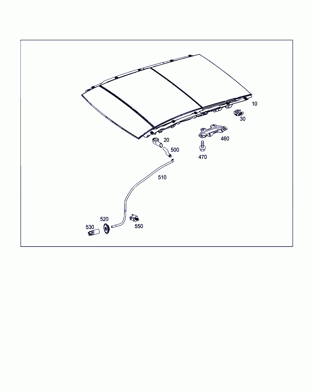 SLIDING ROOF FRAME, <span>A 204 780 14 29, Main Group: Sliding Roof, Diagram: PANORAMIC ROOF, Location Of Picture: 10