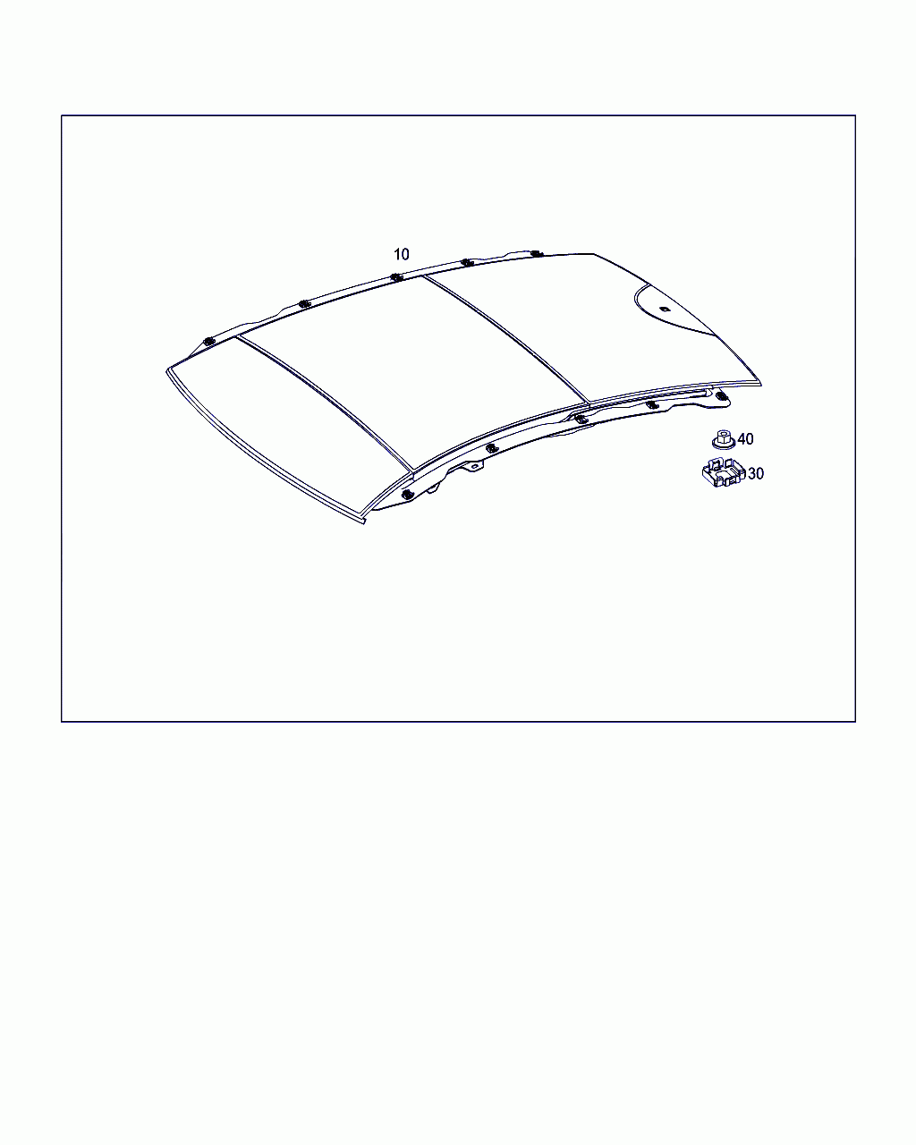 SLIDING ROOF FRAME, <span>A 207 780 00 00, Main Group: Sliding Roof, Diagram: PANORAMIC ROOF, Location Of Picture: 10