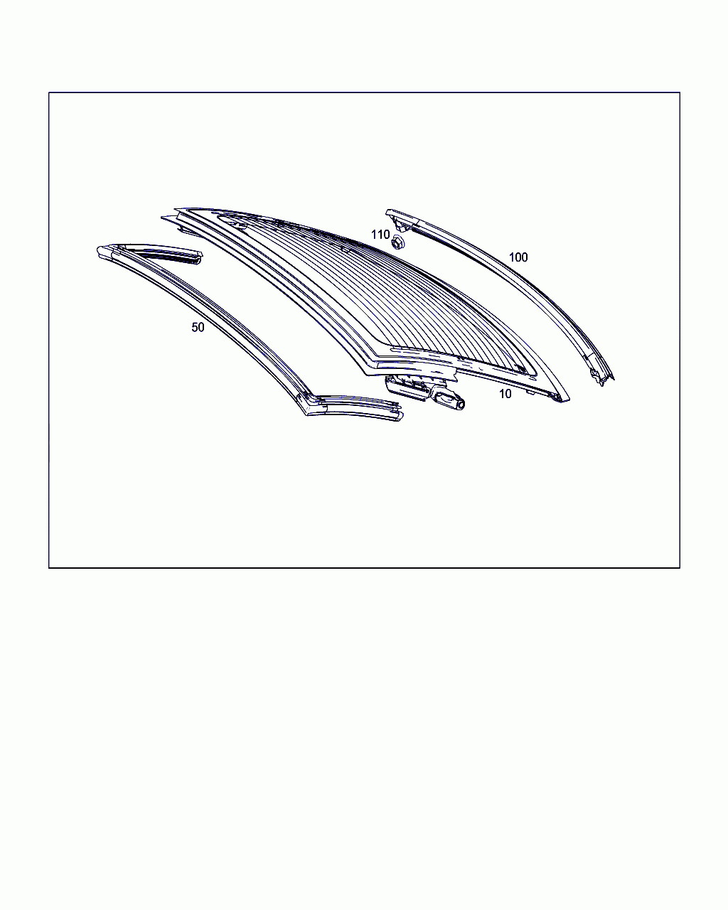 SEAL, <span>A 231 790 05 98, Main Group: Hardtop, Diagram: GLAZING, Location Of Picture: 50