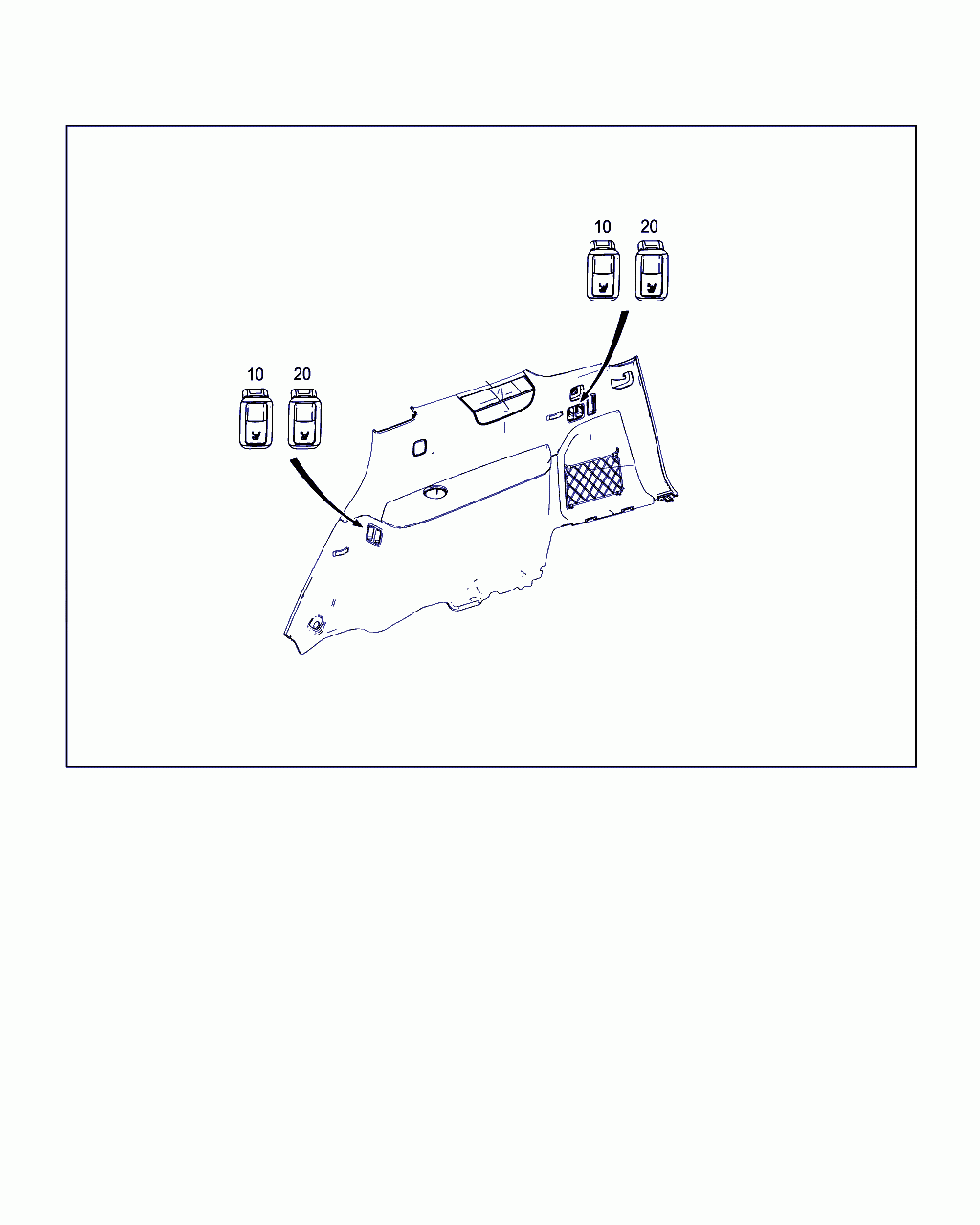 PUSH-BUTTON SWITCH, <span>A 166 820 12 10, Main Group: Electrical System, Diagram: SWITCH IN REAR SIDE ELEMENT, Location Of Picture: 10