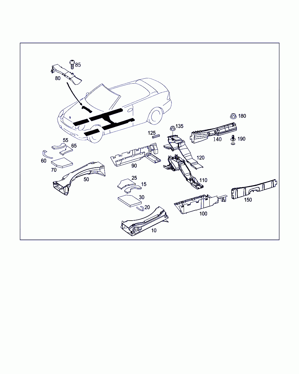 SEAL, <span>A 203 628 14 98, Main Group: Electrical System, Diagram: CABLE COVER AND CABLE DUCTS, Location Of Picture: 55