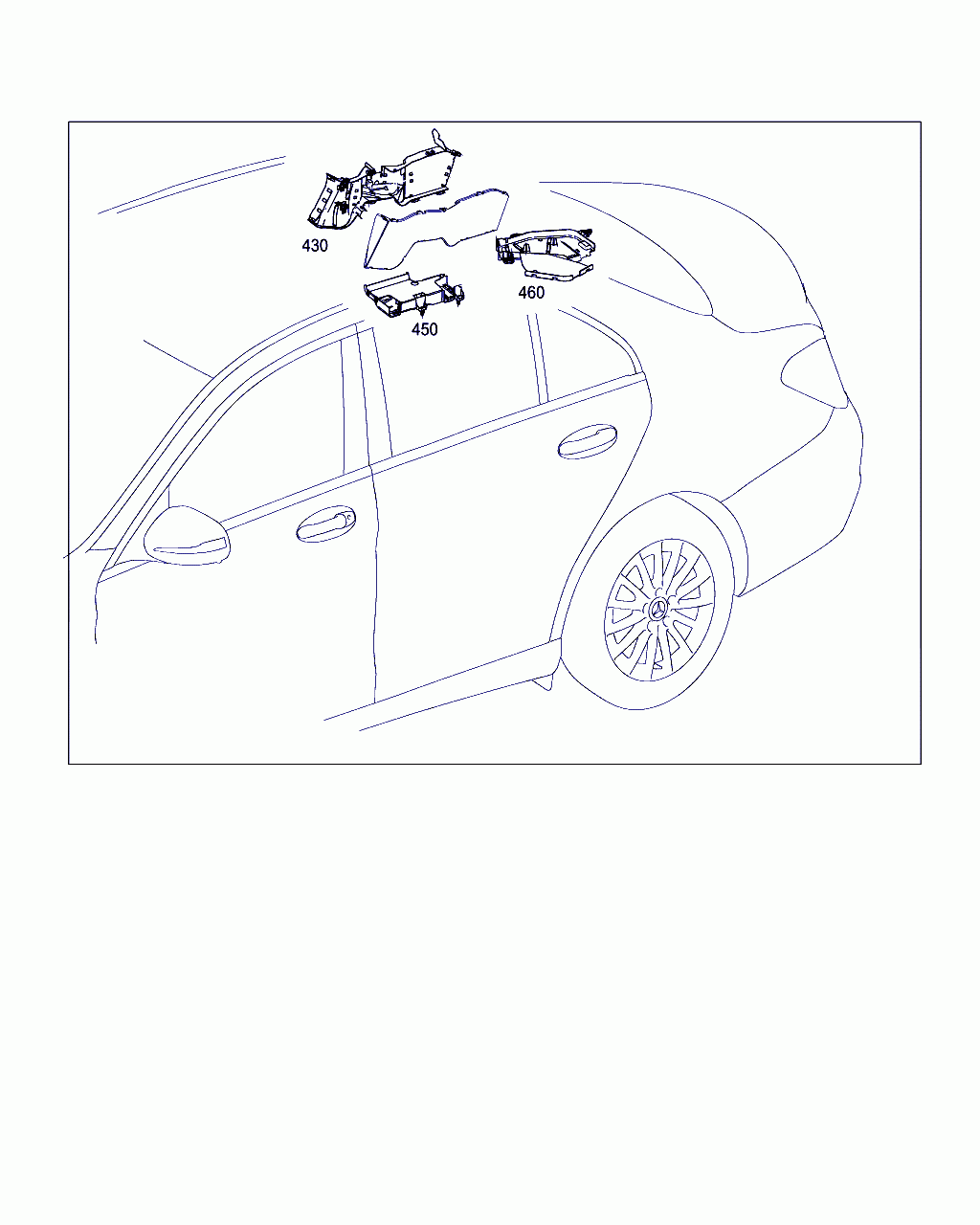 CABLE DUCT, <span>A 205 546 36 80, Main Group: Electrical System, Diagram: CABLE COVER AND CABLE DUCTS, Location Of Picture: 430