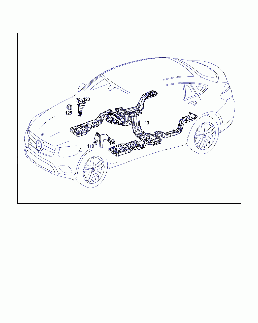 CABLE DUCT, <span>A 253 820 67 00, Main Group: Electrical System, Diagram: CABLE COVER AND CABLE DUCTS, Location Of Picture: 10