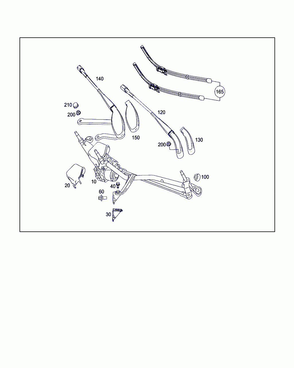 WIPER SYSTEM, <span>A 253 820 55 00, Main Group: Electrical System, Diagram: WINDSHIELD WIPER, Location Of Picture: 10