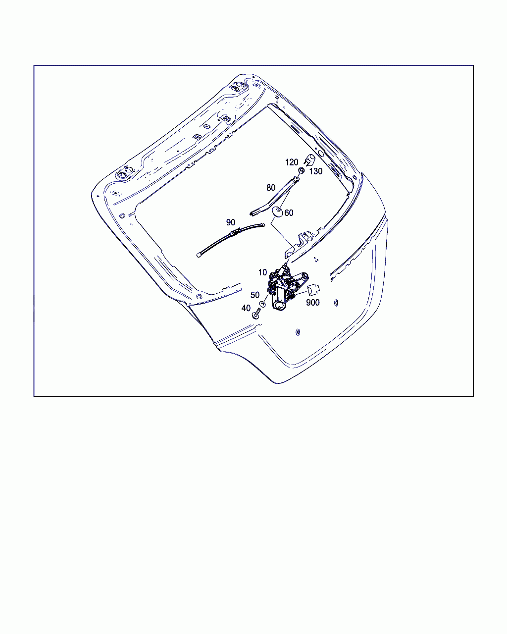 COVER CAP F WIPER ARM, <span>A 218 824 00 49, Main Group: Electrical System, Diagram: REAR PANEL DOOR PANE WIPER, Location Of Picture: 130