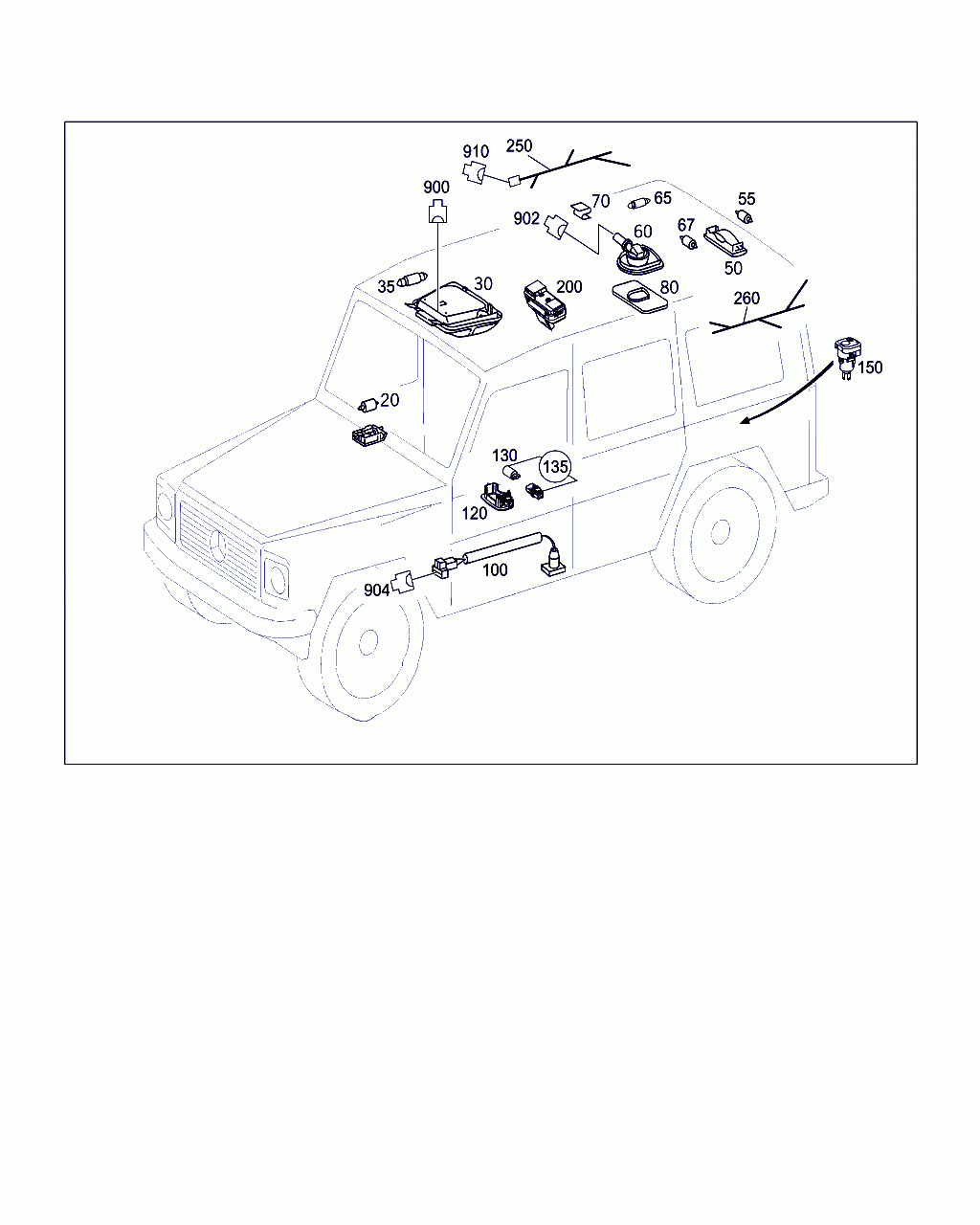 INTERIOR LAMP, <span>A 463 820 02 01, Main Group: Electrical System, Diagram: INTERIOR LAMPS,PLUG SOCKET IN LOADING COMPARTMENT, Location Of Picture: 60